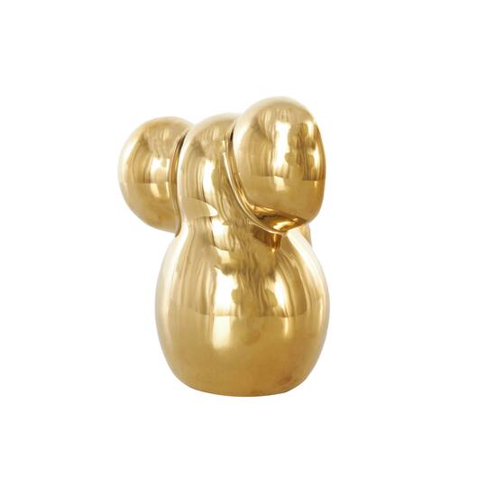 10" Ceramic Glossy Elephant Decorative Sculpture